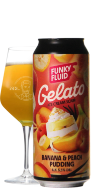 Funky Fluid Gelato: Banana & Peach Pudding