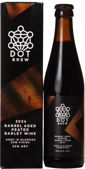 DOT Brew 2024 Barrel Aged Peated Barley Wine Oloroso Rum Finish