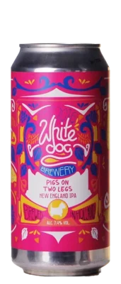 White Dog Pigs On Two Legs