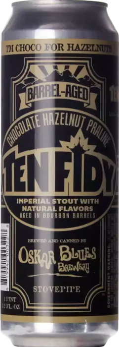 Oskar Blues Chocolate Hazelnut Praline Ten FIDY Barrel-Aged Imperial Stout