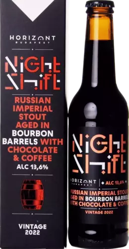 Horizont Night Shift Vintage 2022 Russian Imperial Stout Aged In Bourbon Barrels with Chocolate & Coffee