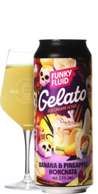 Funky Fluid Gelato: Bananas Pineapple Horchata