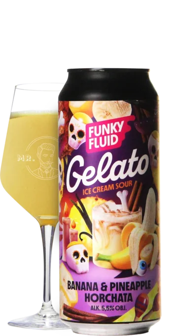 Funky Fluid Gelato: Bananas Pineapple Horchata