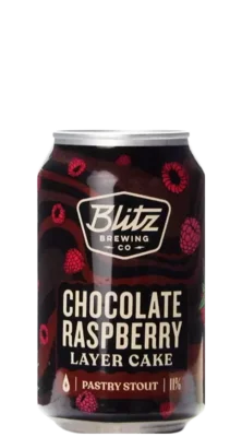Blitz Brewing Chocolate Raspberry Layer Cake