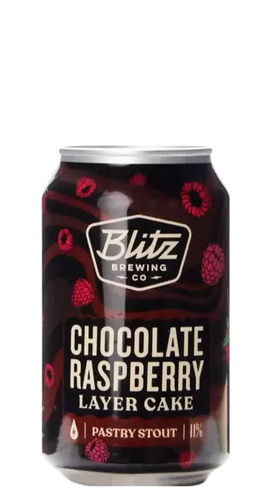 Blitz Brewing Chocolate Raspberry Layer Cake