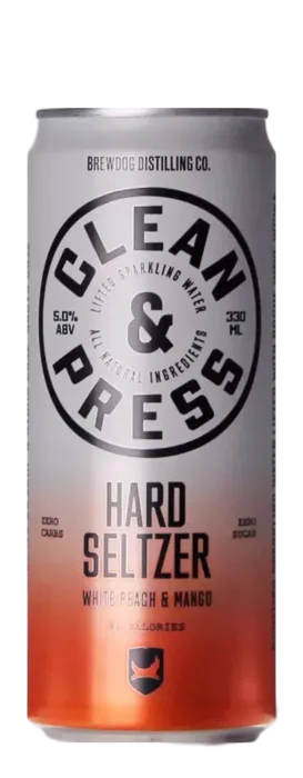 Brewdog Clean & Press Hard Seltzer White Peach & Mango