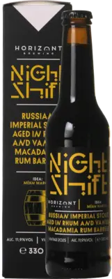 Horizont Night Shift Vintage 2025 / Russian Imperial Stout Aged In Rhum And Vanilla Macadamia Rum Barrels