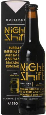 Horizont Night Shift Vintage 2025 / Russian Imperial Stout Aged In Rhum And Vanilla Macadamia Rum Barrels