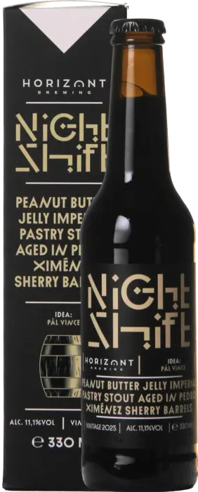 Horizont Night Shift Vintage 2025 / Peanut Butter Jelly Imperial Pastry Stout Aged In Pedro Ximénez Sherry Barrels