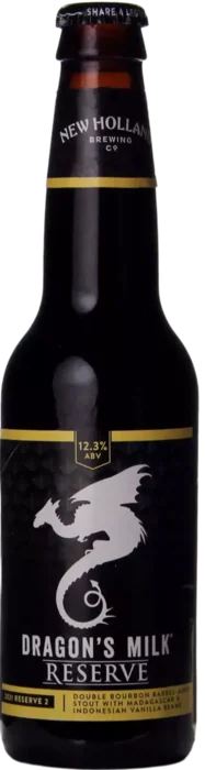New Holland Dragon’s Milk Reserve: Double Bourbon Barrel-Aged Stout With Madagascar & Indonesian Vanilla Beans (2021-2)