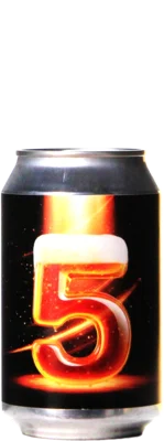Bier mit der Zahl 5