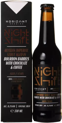 Horizont Night Shift 2024 Russian Imperial Stout Aged in Bourbon Barrels with Chocolate & Coffee (Aged 2 years)