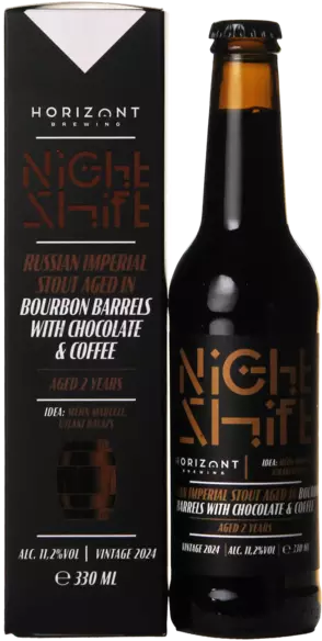 Horizont Night Shift 2024 Russian Imperial Stout Aged in Bourbon Barrels with Chocolate & Coffee (Aged 2 years)