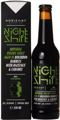 Horizont Night Shift 2024 Russian Imperial Stout Aged in Bourbon Barrels with Hazelnut & Caramel