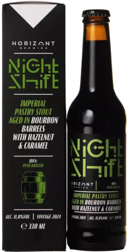 Horizont Night Shift 2024 Russian Imperial Stout Aged in Bourbon Barrels with Hazelnut & Caramel