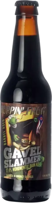 Hoppin' Frog Gavel Slammer Monumental Dark Ale Whiskey Barrel Aged