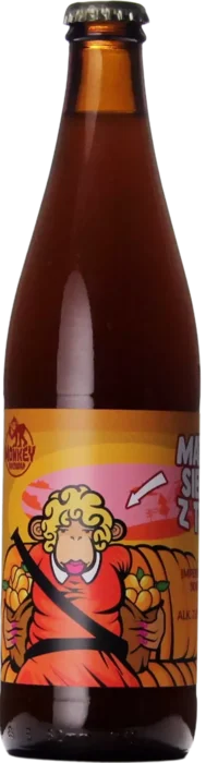 Monkey Browar Matka Siedzi Z Tylu