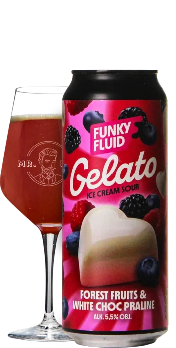 Funky Fluid Gelato: Forest Fruits & White Choc Praline