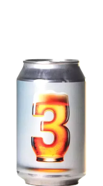 Bier mit der Zahl 3